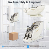 SL Track Massage Chair with Airbags Waist and Calves Heating Foot Rollers