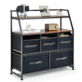 5 Drawers Storage Dresser with Fabric Bin