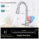 Touchless Kitchen Faucet with 360¡ã Swivel Single Handle Sensor and 3 Mode Sprayer
