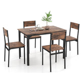 5 Piece Dining Table Set Industrial Style Kitchen Table and Chairs