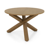 47 Inches Round Dining Table with Solid Acacia Wood Legs