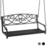 INOLAIT Outdoor 2-Person Metal Porch Swing Chair with Chains