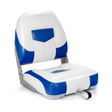 Set of 2 Folding Low Back Fishing Boat Seat with Stainless Steel Screws