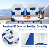 Set of 2 Folding Low Back Fishing Boat Seat with Stainless Steel Screws
