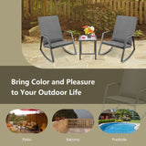 3 Pieces Patio Rattan Rocking Furniture Set