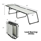 Folding Heightening Design Beach Lounge Chair with Pillow for Patio