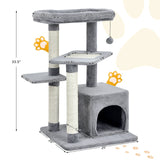 Multi-layer Cat Tree with Perch and Hanging Ball