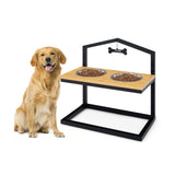 5 Heights Elevated Pet Feeder with 2 Detachable Stainless Steel Bowl