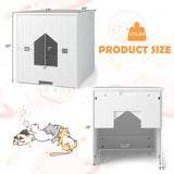 Cat Litter Box Enclosure with Flip Magnetic Half Door