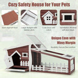 62 Inch Wooden Rabbit/Dog Hutch with Pull Out Tray