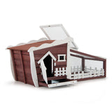 62 Inch Wooden Rabbit/Dog Hutch with Pull Out Tray