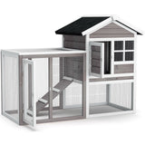 2-Story Wooden Rabbit/Dog Hutch with Running Area