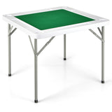 4-Player Mahjong Game Table with Iron Frame