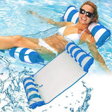 SUGIFT Inflatable Water Hammock Adults Pool Float for Swimming Pool or Beach-Blue