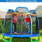 7FT Kids Trampoline W/ Safety Enclosure Net