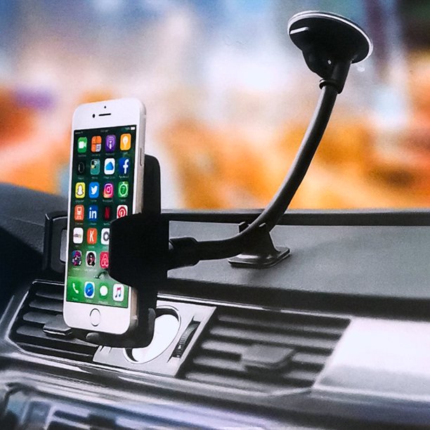 SUGIFT Long Arm Car Phone Holder Car Windshield Dashboard Suction