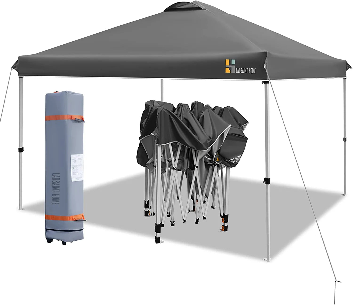 Pop Up Canopy 10x10 Commercial Instant Shelter Outdoor Canopy Tent(Gray)