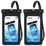 SUGIFT 2PC Waterproof Case with Armband, IPX8 Universal Cell Phone Dry Bag Waterproof, Dustproof, Snowproof Pouch Bag for iPhone X/8/8 Plus/7/7 Plus/6S/6 Plus, Samsung, and other Phones