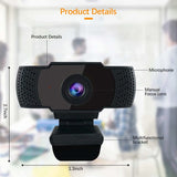 Webcam with Microphone, Webcam 1080P HD USB Computer Webcam Plug and Play