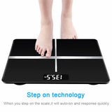 SKONYON Body Weight 180kg/396lb Bathroom Scale with Step-On Technology