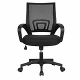 SKONYON Office Chair Adjustable Mid Back Mesh Swivel Office Chair with Armrests