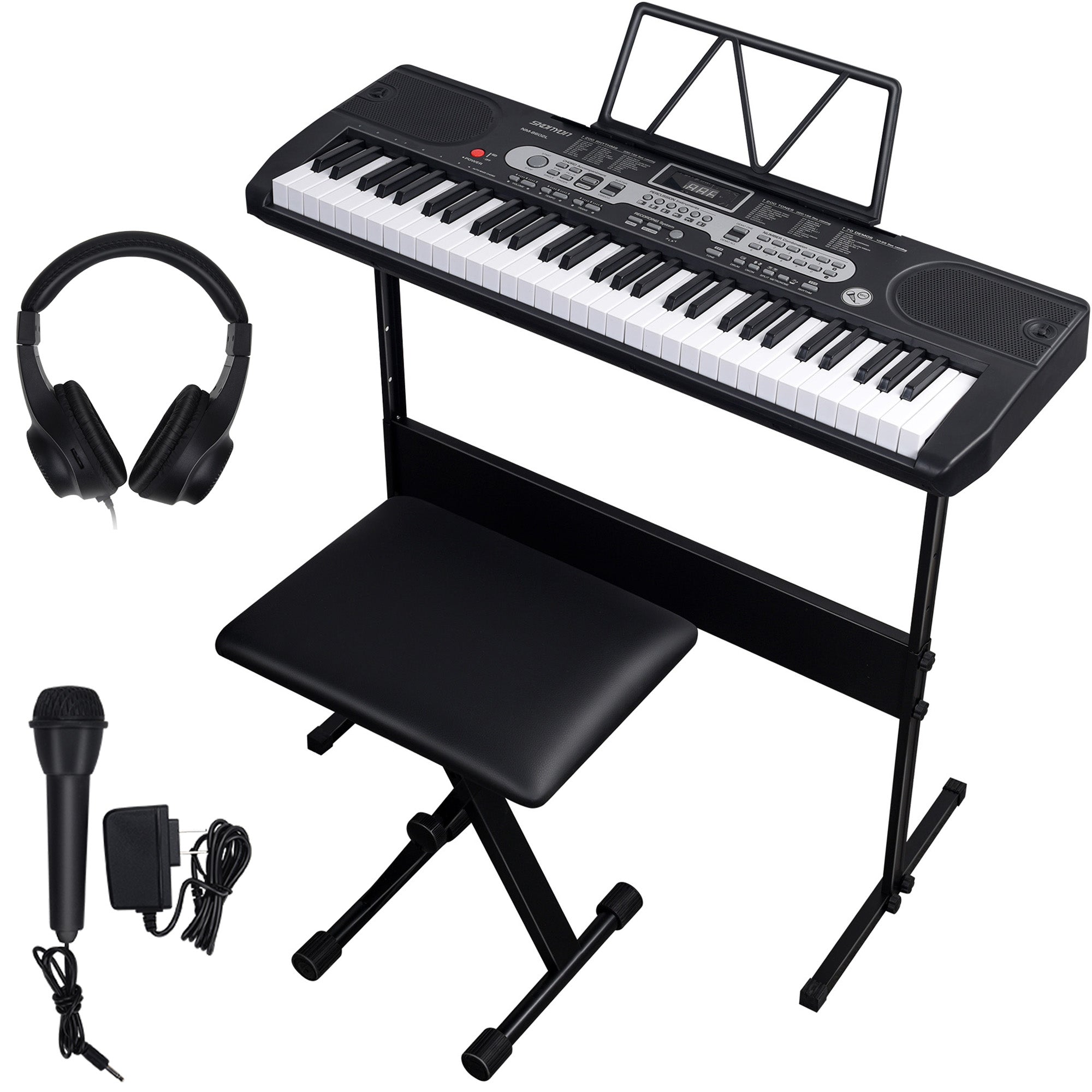 Piano Keyboard Set SKONYON 61Key Digital Electric Piano Keyboard Elect