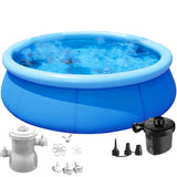 Easy Set Pool 12 ft. Round 30 in. D Inflatable Pool with Pump and Maintenance Kit