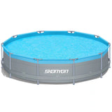 12 ft. x 30 in. D Round Soft-Sided Pool with Steel Metal Frame and Pump