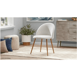 SKONYON Modern Accent Chair, Cream White