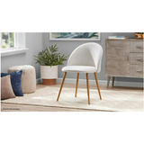 SKONYON Modern Accent Chair, Cream White