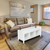 SKONYON Lift Top Coffee Table Modern Furniture Hidden Compartment and Lift Tabletop Brown White