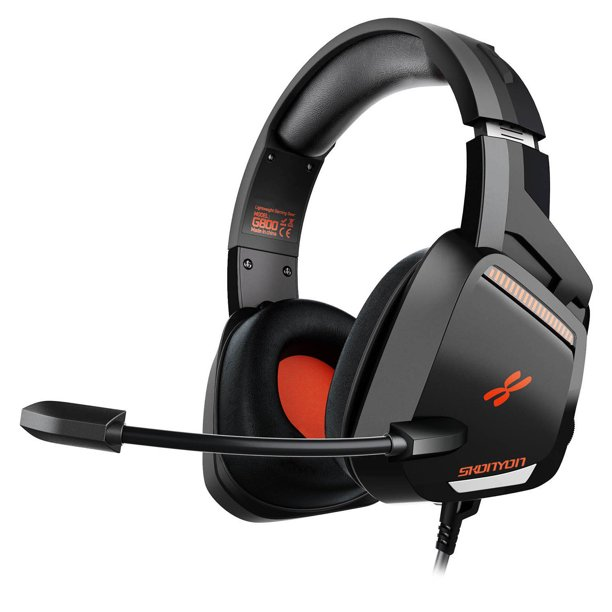 SUGIFT G800 Gaming Headset, Noise Cancelling Over Ear Headphones with Mic, Black