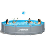 12 ft. x 30 in. D Round Soft-Sided Pool with Steel Metal Frame and Pump