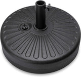 20 in. Round Plastic Patio Umbrella Base in Black
