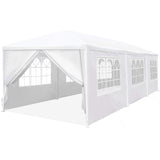 10 ft. x 30 ft. White Canopy Tent Heavy-Duty Wedding Party Tent Canopy with 8 Removable Side Walls