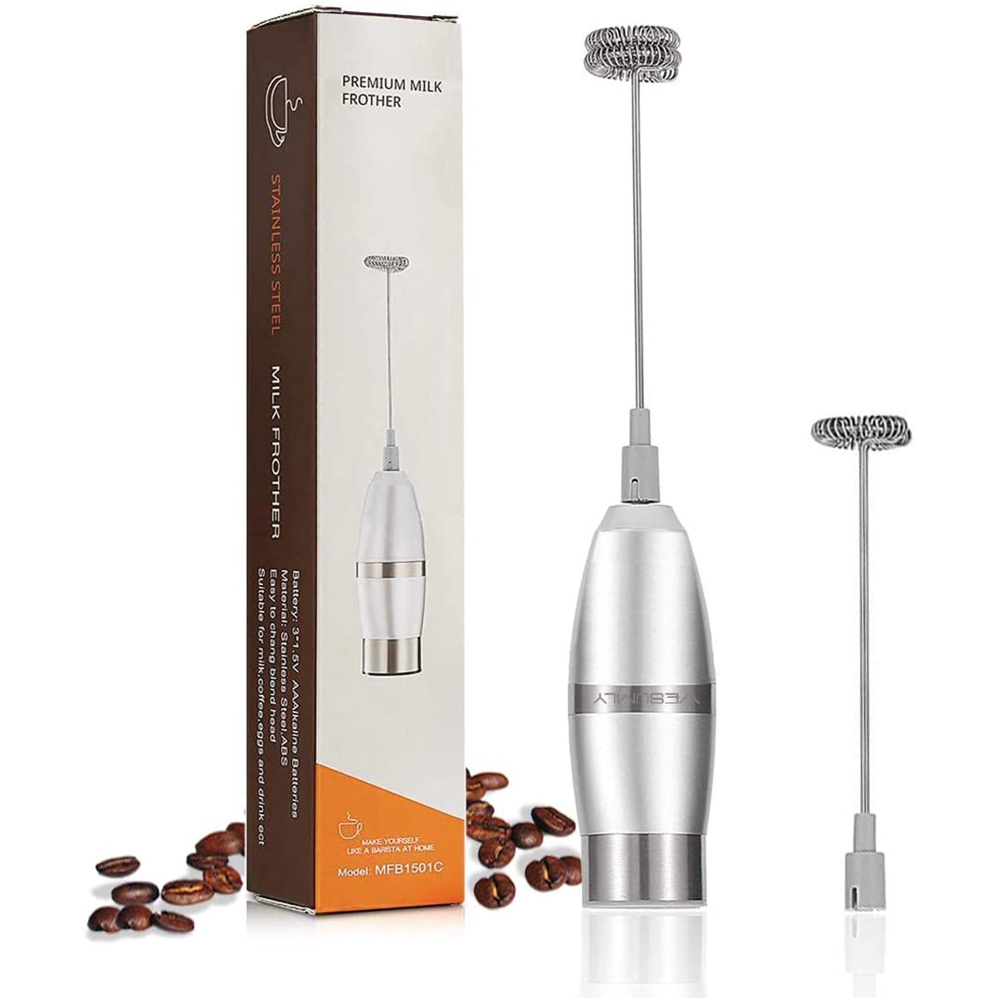 Super Fast Handheld Milk Frother, ProFroth Upgrated Motor