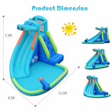 Bounce House SKONYON Kids Hippo Inflatable Bounce House with Bag