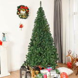 8Ft Artificial PVC Chrismas Tree W/Stand Holiday Season Indoor Outdoor Green