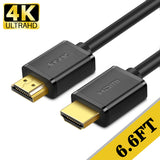 SUGIFT 4K HDMI Cable 6.6 FT, High Speed 18Gbps A102 HDMI 2.0 Cable, 4K HDR, 3D, 2160P, 1080P, HDMI Cord 32AWG, Audio Return(ARC) Compatible UHD TV, Blu-ray, PS4, PS3, PC, Projector