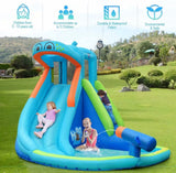 Bounce House SKONYON Kids Hippo Inflatable Bounce House with Bag