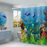 Shower Curtain Bathroom Fabric Fall Curtains Waterproof 71 x 71 Inches Decorative Bathroom Curtain