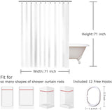 Shower Curtain Bathroom Fabric Fall Curtains Waterproof 71 x 71 Inches Decorative Bathroom Curtain