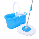 Spin Mop with Bucket & Dual Mop Heads Blue