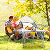 26 in. H Rectangle Aluminum Folding Portable Outdoor Picnic Table