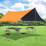 10 ft. x 10 ft. Portable Beach Canopy Tent Shelter with Sand Anchor Carry Bag, Orange