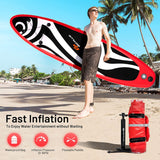 120 in. Inflatable Stand Up Paddle Board Surfboard with Pump Aluminum Paddle