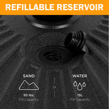 20 in. Round Plastic Patio Umbrella Base in Black