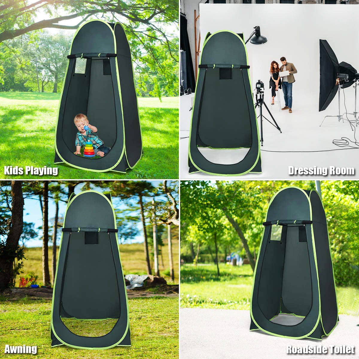 Portable Pop Up Privacy Shower Toilet Camping Tent