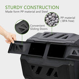 43 Gal. Black Tumbling Composter with Dual Rotating Chamber