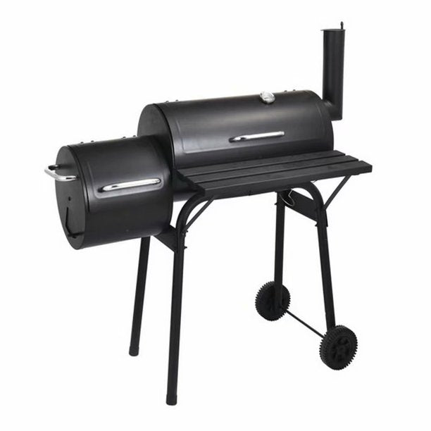 Outdoor BBQ Grill Charcoal Barbecue Pit Patio Backyard Meat Cooker Smoker  in Black